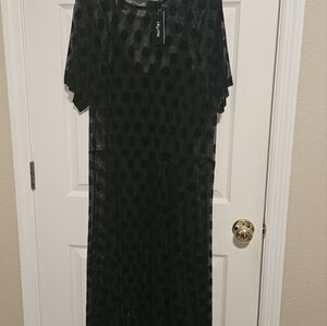 Long black dress with slip